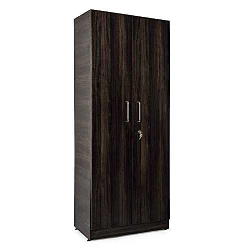 Image of Wakefit Wardrobe | 1 Year Warranty | Engineered Wood Almirah, Cupboard for Clothes Storage | 2 Door, 1 Hanging Space | Taffeta - Dark Brown