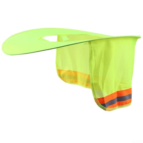 Gdfnmogo Chapeau de protection solaire de construction avec caractéristiques de sécurité réfléchissantes pour travailleurs de plein air, casque anti-UV avec sangles réglables, matériau polyester