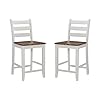 Sita Light Grey & Birch 24.25" Counter Stool, Set of 2 by Powell