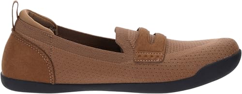 WHITIN Women's Round Toe Slip On Penny Loafers | Wide Width Barefoot Flats with Breathable Knit4