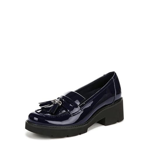 Naturalizer Womens Desmond Tassel Loafer French Navy Patent 10 M