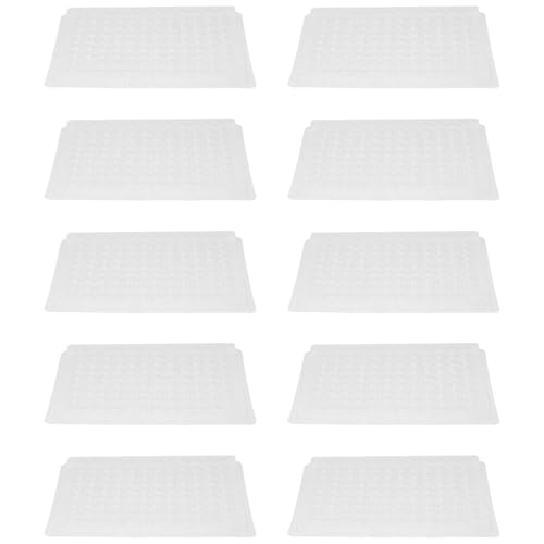 OFFIGAM Bandeja de Cultivo Celular 96 Pocillos U Tipo, Plástico Duradero, Tapa, Pack 10 Unidades, para Laboratorio y Análisis Científicos, Herramienta de Cultivo de Tejidos Segura