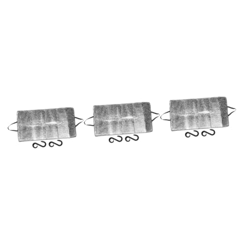 Homoyoyo 3 Piezas Cubierta De Aire Acondicionado Aislamiento De La Unidad De Ventana Limpiador Respiradero Acondicionadores Puerta Equipo Nebulización Silver Película De Aluminio