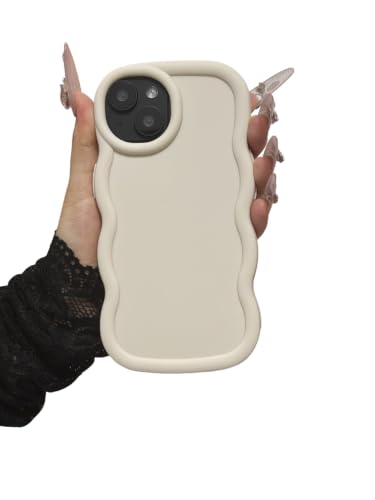Coque iPhone 15 Plus blanche anti-glisse et antichoc en TPU souple