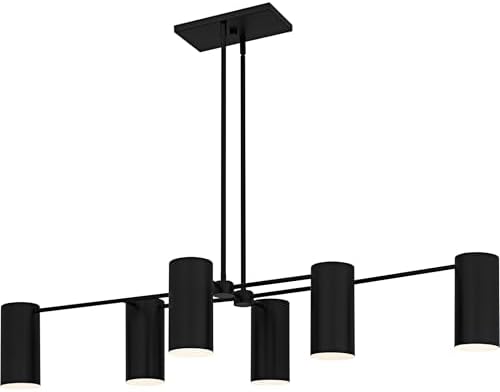 Quoizel Foreland 6-Light Matte Black Linear Chandelier
