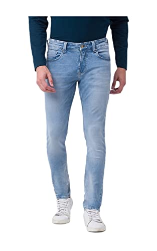 Image of Spykar Men's Regular Fit Cotton Jeans (SS02BB16LTBLUE29 Blue 29)
