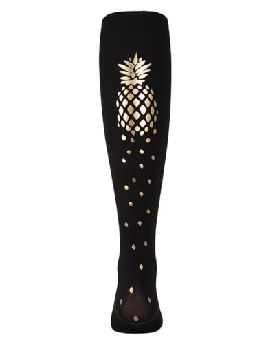 MeMoi Girls' Pretty Pineapple Opaque Tights