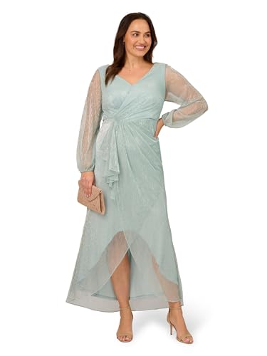 Image of Adrianna Papell Women's Metallic Mesh Gown