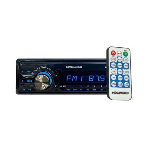 Image of MEGAAUDIO MAR14BT Ultimate Bluetooth MP3 Car Audio Player with FM Radio | USB | SD Card Reader | Aux Input | Remote Control | RCA Output & ISO Connector with Cable | Car Stereo