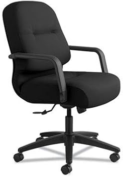 HON HON2092CU10T Pillow-Soft Mid-Back Chair, Black CU10
