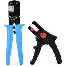 Micro Connector Pin Crimping Tool 0.03-0.52mm2 /32-20AWG Ratcheting Crimper with multifunctional wire stripper&cutter