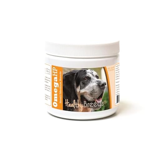 Healthy Breeds Bluetick Coonhound Omega HP Fatty Acid Skin and Coat Support Soft Chews 60 Count