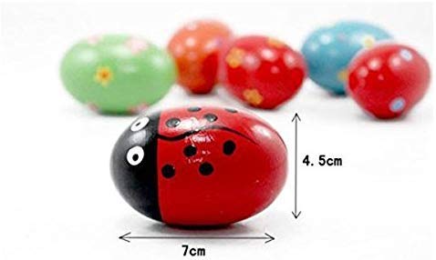 4pcs Kids Baby Holz Ei Maracas Shakers Music Percussion Spielzeug, Holz-Eier-Maracas Percussion-Prassel, Musik für Kinder, zufällige Farbe