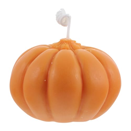 DOITOOL Vela de Parafina Forma de Calabaza Naranja, Compacta y Fácil de Almacenar, Adecuado para Decoración de Sala y Uso Diario en Aromaterapia