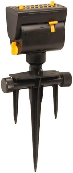 Oscillating Lawn Sprinkler with Spike, 4000 Sq Ft Coverage, 360-Degree Rotation, Adjustable Zoom