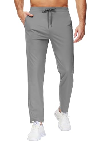 MIVEI 36" Inseam Men's Tall Sweatpants with Zipper Pockets Men Joggers Running Workout Athletic Gym Track Tall Pants