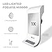 Zadro Fogless LED Lighted Shower Mirror for Fog Free Shaving with Secure Hold Mounting, White, (ZW20TW)