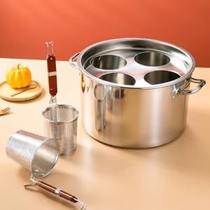 Juego de cocina de acero inoxidable con divisor y colador, olla de cocina multifuncional para cocinar