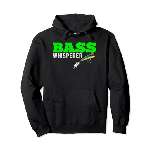 BASS WHISPERER Fishing Gifts Hoodie Shirt with Popper Lures