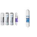 APEC 90 GPD Replacement Filter Set for ULTIMATE Series Alkaline Reverse Osmosis Water System (FILTER-SET-PH) and APEC 5-TCR-QC US MADE 10" Inline Carbon Filter