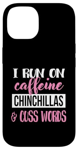 Funny Womens Run On Caffeine Cuss Words Chinchilla Lover �X�}�z�P�[�X iPhone 14 �p