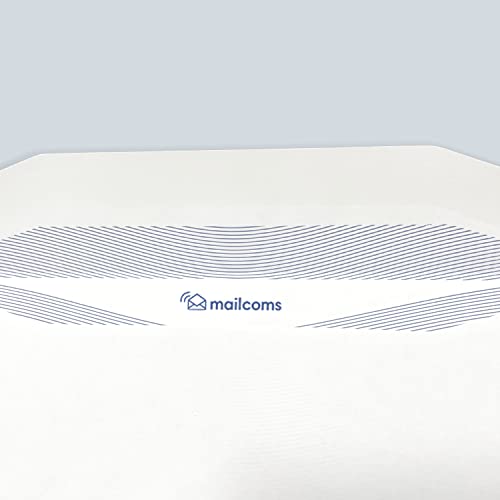 Image of MAILCOMS | 1000 - Pack DL+ White Gummed Windowed Envelopes | 110mm x 220mm, 35mm x 90mm Window, 90gsm | for Folding & Inserting Machines | Compatible with Mailcoms, Pitney Bowes, Neopost.