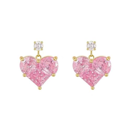 Boucles d'oreilles cœur simples style coréen bijou luxe léger pour femme