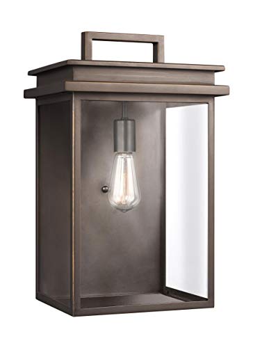 Feiss OL13603ANBZ Glenview Outdoor Patio Lighting Wall Lantern, Bronze, 1-Light (11