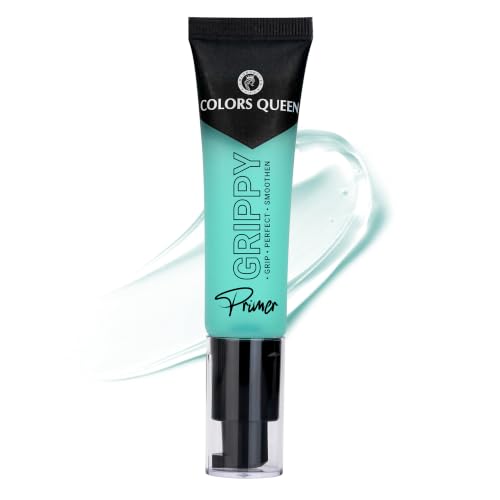 Image of Colors Queen Grippy Grip Primer for Face Makeup | Gel Based & Hydrating | Blurs Fine Lines, Wrinkles & Pores | Dewy Finish | Lightweight Primer Enriched with Niacinamide & Hyaluronic Acid (Green, 35ml)