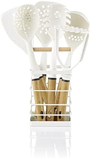 Swan SWKA61010WHTN Nordic 6 Piece Utensils Set With Holder, White