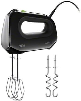 Multimix 2 Hand Mixer Black - batidoras, ganchos de masa, bolsa de accesorios