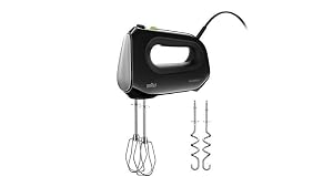 Braun Multimix 2 Hand Mixer Black - beaters dough hooks accessory bag