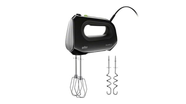Braun Multimix 2 Hand Mixer Black - beaters, dough hooks, accessory bag by Braun - Used condition - CA$39.40