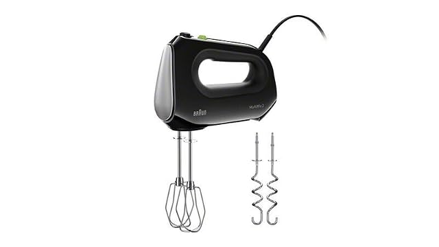 Braun Multimix 2 Hand Mixer Black - beaters dough hooks accessory bag