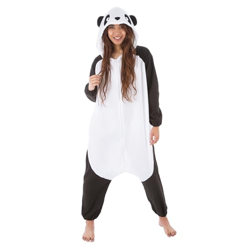 Disfraz de Panda para adulto en mono comodo para disfrutar el carnaval en grupo