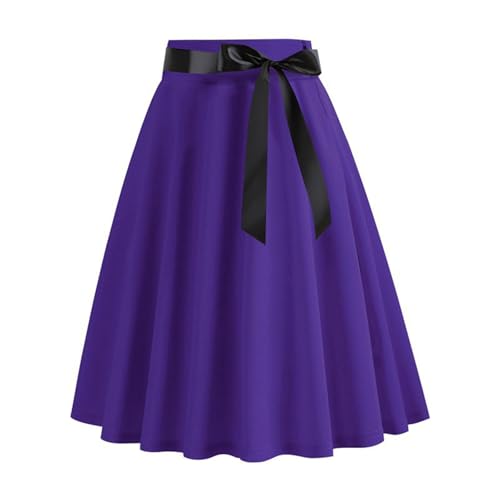 Victorian Peasant Hepburn Plain Steampunk Skirt for Women Midi Knee Length Loose Fit Skirts Women 2025