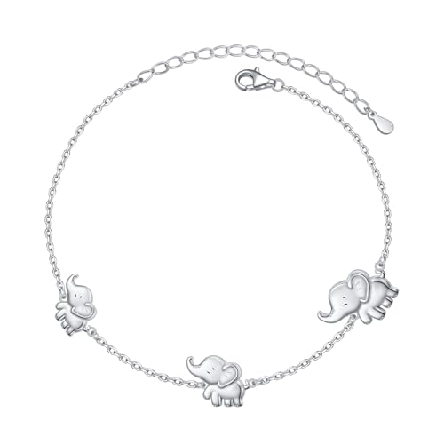 Image of Ladytree Bracelet for Women 925 Sterling Silver Cute Flying Bat /Blue Jay /Turtle /Bunny /Stingary /Octopus Charm Adjustable Bracelet Ocean Jewelry Gifts for Teen Girls Mother Wife Daughter Family