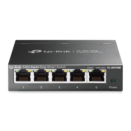 TP-Link TL-SG105E 5-Ports Gigabit Easy Smart Managed...