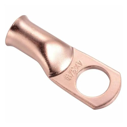 Terminales de cobre 4 AWG sin aislamiento para montaje de bancos de baterías y paneles, 20x