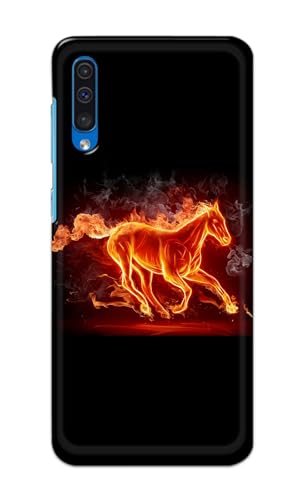 Image of PRINTFIDAA Printed Hard Back Cover Case for Samsung Galaxy A50 | A50s | Samsung Galaxy A30s Back Cover (Fiery Horse) -112