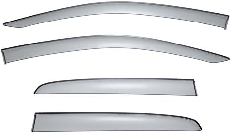 WellVisors Window Visors Wind Deflectors Compatible with Mitsubishi 2014-2024 Mirage Hatchback Premium Series Rain Guards 3-847MI009