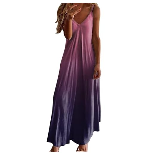 Robe Femme Elegante Col en V Taille Haute Longue Plissée Manches Lanternes Fente Latérale Froncée Robes Longue de Cocktail Soirée Party Cotton Summer Dresses Pas Cher (1A Violet Léger,M)