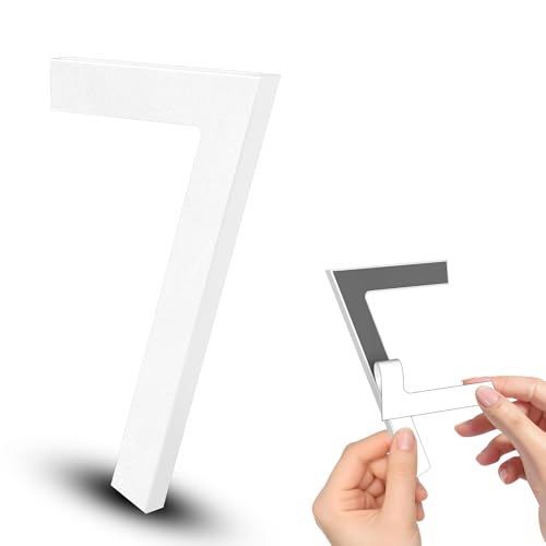 6 Inch Self-adhesive House Numbers, Modern Floating Address Numbers
