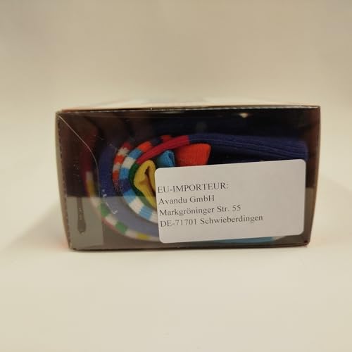 United Oddsocks The Sock Exchange Weekend Gift Box – 6 Colourful Easy-Going Mix & Match Odd Socks for Men – UK 6–11, EUR 39–46, US 7–12 – Fun Striped Novelty Socks Gift for Birthdays & Weekends