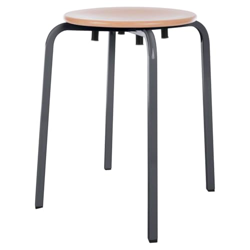 Sport-Tec Gymnastikhocker Exklusiv mit Holzsitzfläche, ø 35 cm, Sitzhöhe 51 cm,Gest. anthrazit