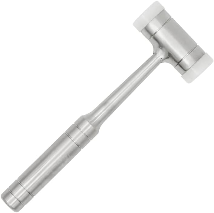 1pc Double-Headed Nylon Dental Bone Hammer Stainless Steel Handle Teeth Surgical Extraction Tool Autoclave Dentist Instrument