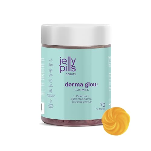 Jelly Pills Tratamiento Natural & Vegano Anti acné y Piel Perfecta - 70 Gummies - Sabor Plátano - Para Corregir Manchas, Imperfecciones, Arrugas y Mejorar la Elasticidad