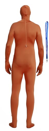 Image of Full Bodysuit Include Zipper Helper Unisex Spandex Stretch Adult Costume Zentai Disappearing Man Body Suit