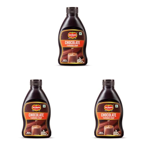 Image of Del Monte Chocolate Flavoured Syrup | 600gm Bottle | 40% More Cocoa| Rich Chocolate Flavour, Thick Texture (Pack of 3)