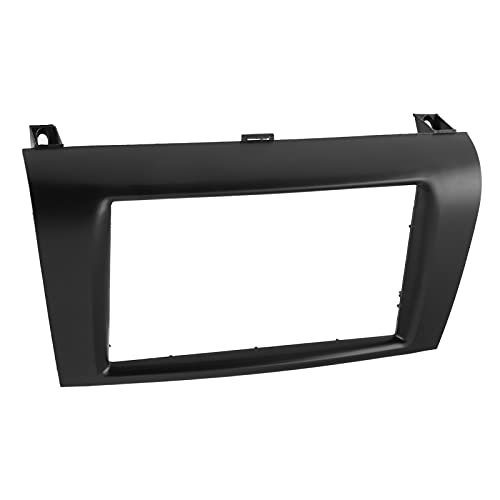 Double Din Installation Dash Kit, Black ABS 2 Din Stereo Radio Fascia Console DVD Panel Frame Car Mounting Kits Audio Navigation for 3 Axela 2004‑2009 Fit